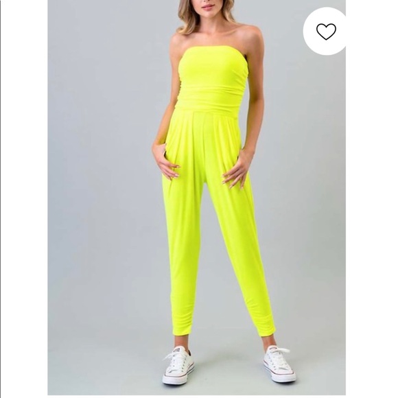 neon yellow overalls